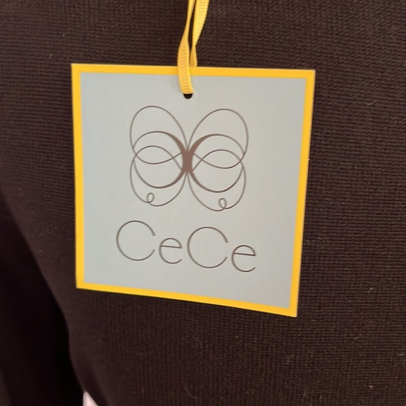 CeCe Women's Ruffle Collar & Sleeve Pearl Trim Sweater Dress - Picture 4 of 12